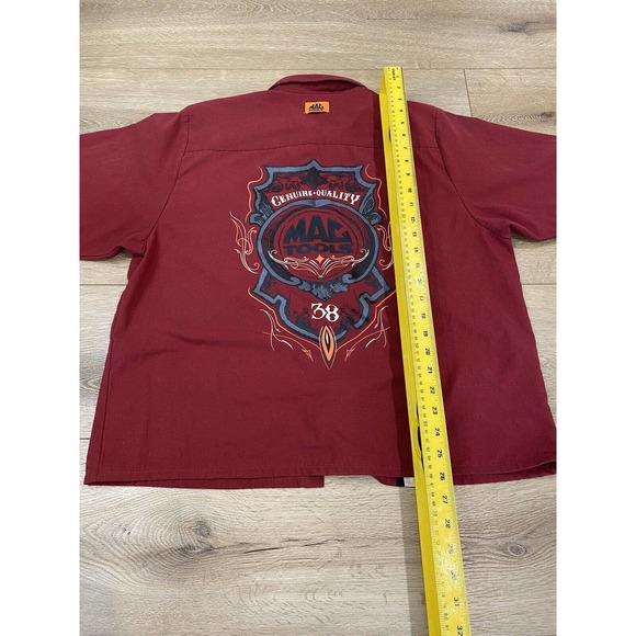 Mac Tools Men’s Short Sleeve Button Up Shirt Double Sided Large L - Picture 6 of 7